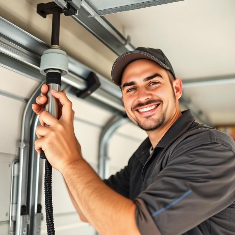 Garage Door Streetsboro professional technician inspecting garage door springs